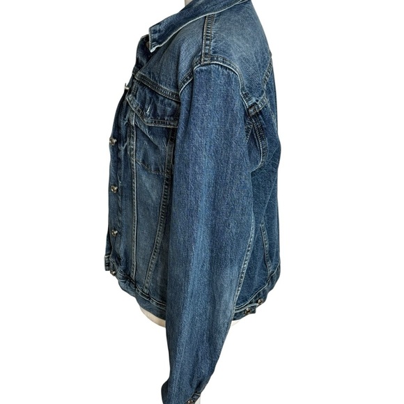GAP trucker style Blue Jean Jacket size large closet staple - Picture 8 of 13